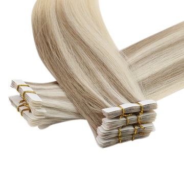 Up To 73% Off Seamless Injection Tape in Hair Extensions 100% Brazilian Virgin Hair Blonde Color(#18/22/60) - FShine Shop